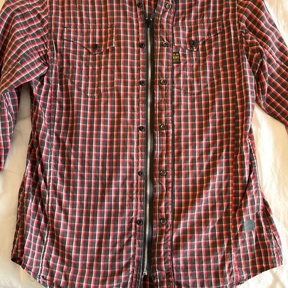 G-Star Midnight Sign Piping L/S - Cotton Western Button Down Shirt - Picture 3 of 13